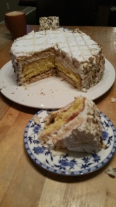 The zuger kirschtorte I made for my mother's birthday - my last meal before fasting...